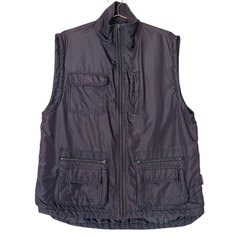 Sablina Valentino Men’s  XL Navy Blue Utility Vest with Pockets